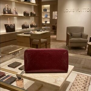 Red Vernis Louis Vuitton Wallet